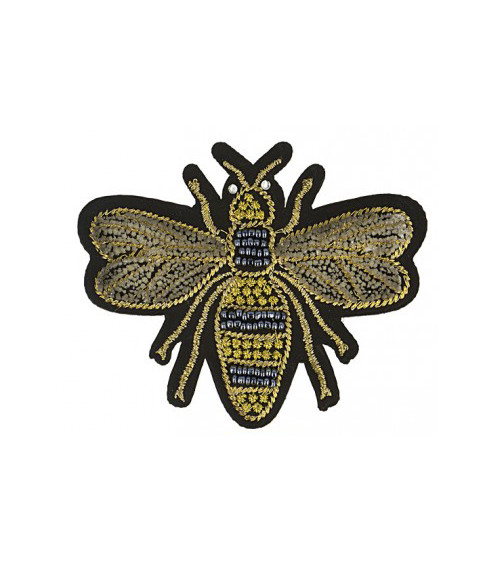 Little bee iron-on patch
