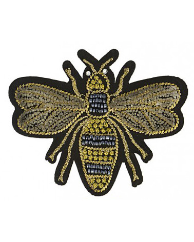 Little bee iron-on badge