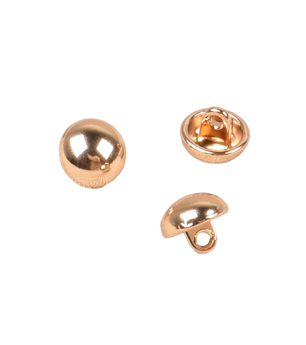 Ball button with tail 10mm gold