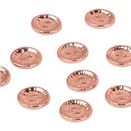 Bouton rond alliage 4 trous 11mm rose gold