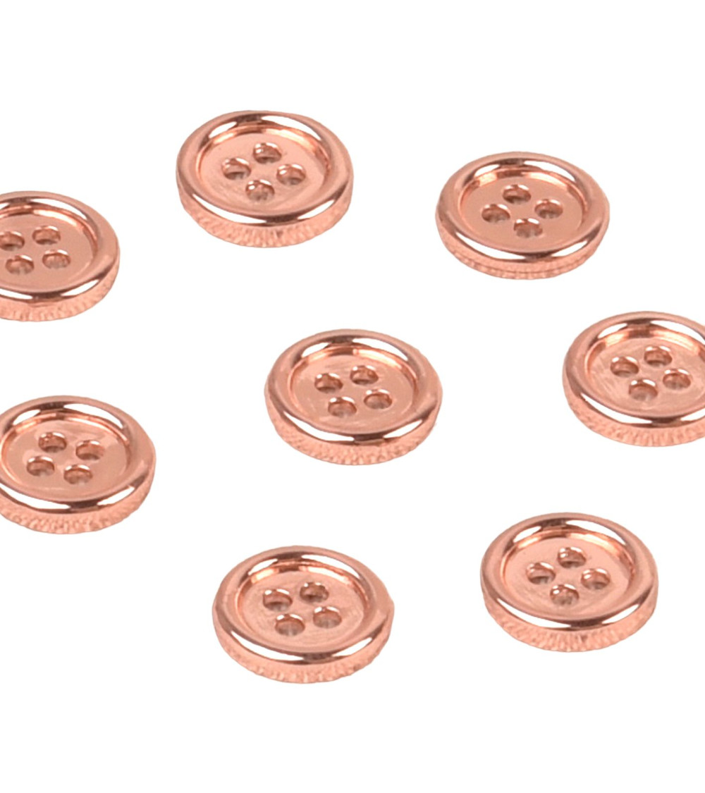 Bouton alliage 4 trous 10mm rose gold