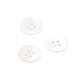 Bouton rond coquillage 4 trous 11mm blanc