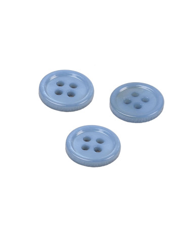 Round shell button 4 holes 11mm blue navy blue