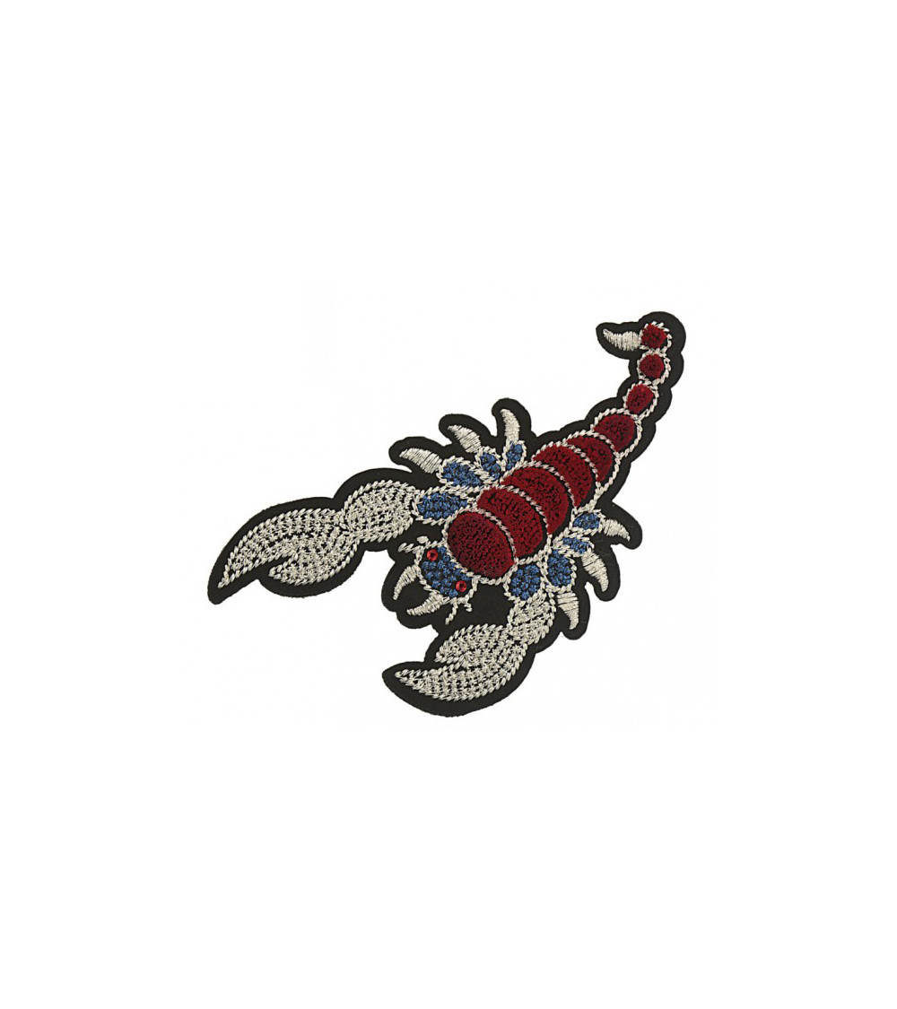 Large scorpion iron-on badge