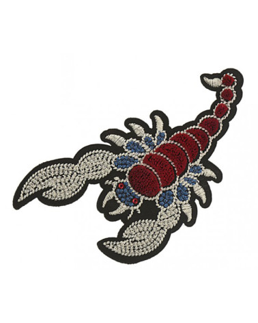 Large scorpion iron-on badge