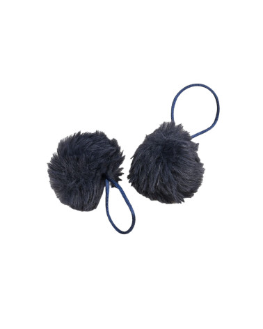 Artificial fur pompom 50x60mm navy blue