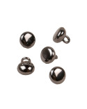 Lot de 6 boutons ronds boule à queue alliage 9mm noir