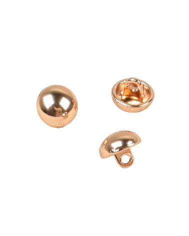 Set of 6 ball buttons with tail 10mm gold