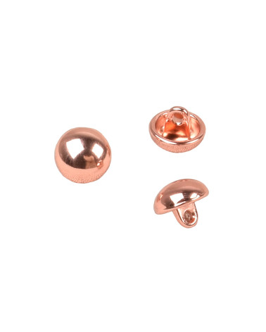 Set of 6 10mm rose gold tail ball buttons