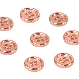 Lot de 6 boutons alliage 4 trous 10mm rose gold