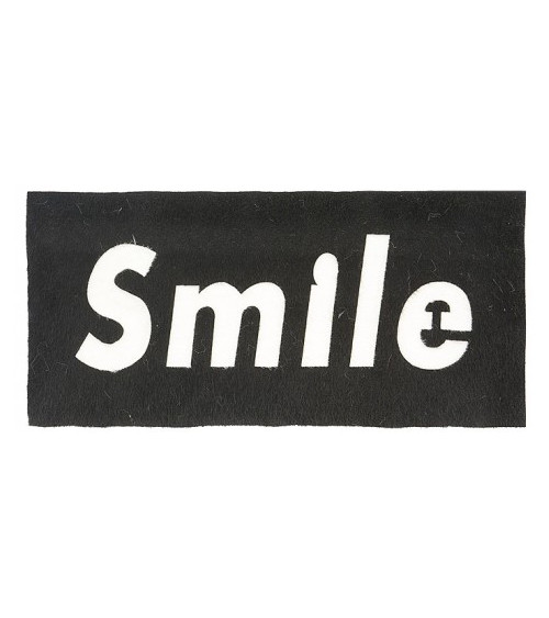 Large sweet SMILE iron-on patch
