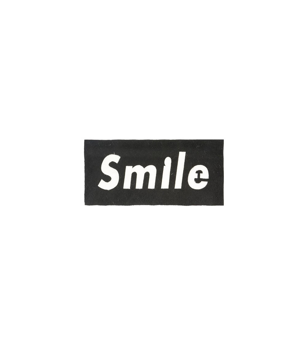 Large sweet SMILE iron-on patch