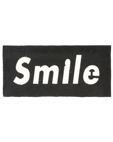 Large sweet SMILE iron-on patch