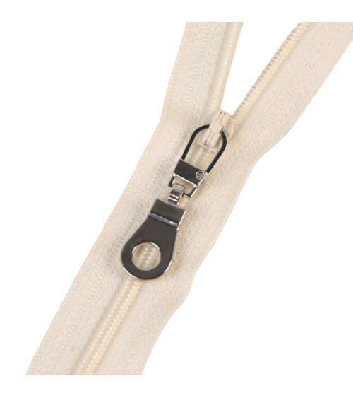 Fancy silver zipper 4cm