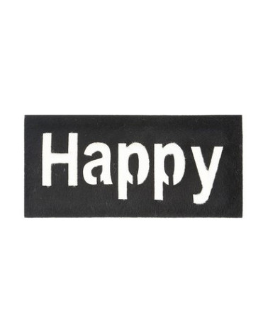 Large sweet HAPPY iron-on patch