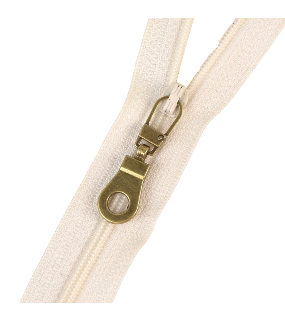 Fancy golden brass-plated zipper pull 4cm