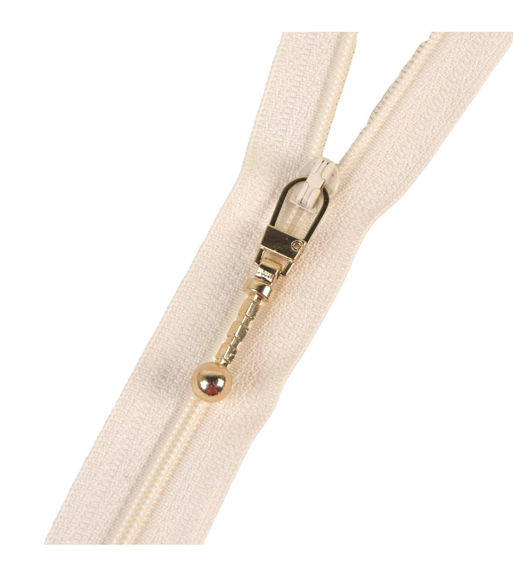 Fancy gold zipper 4.3cm