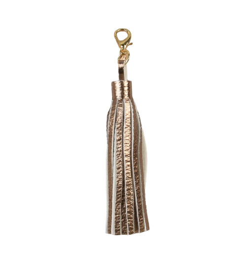 Pompon avec fermoir marron  9cm