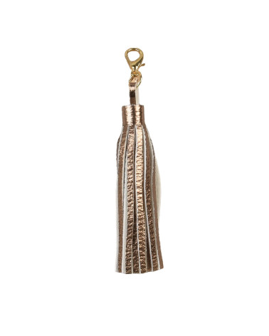 Pompon avec fermoir marron  9cm