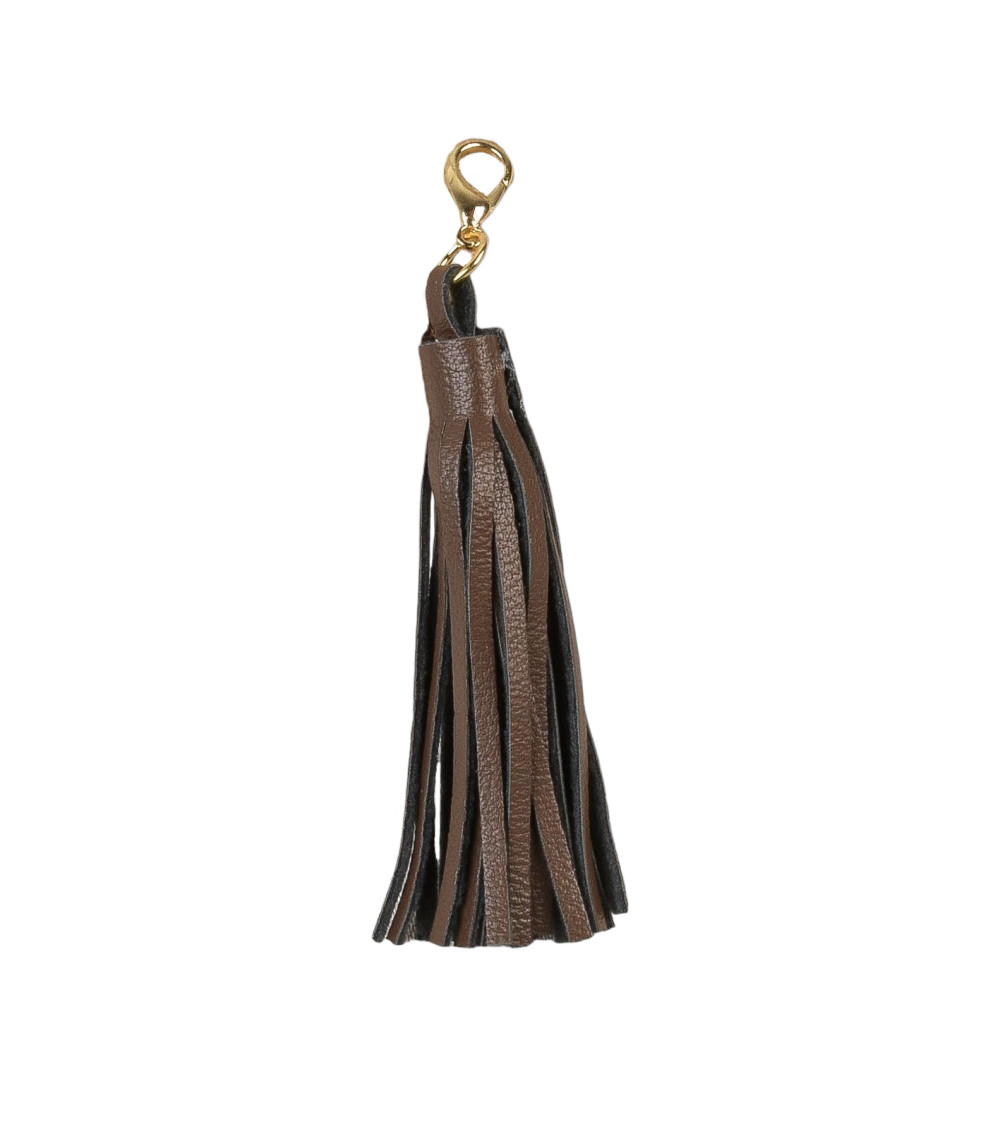 Tassel with havana brown clasp 9cm