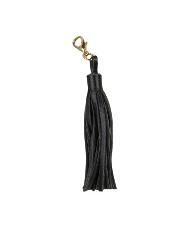 Pompon avec fermoir noir 9cm