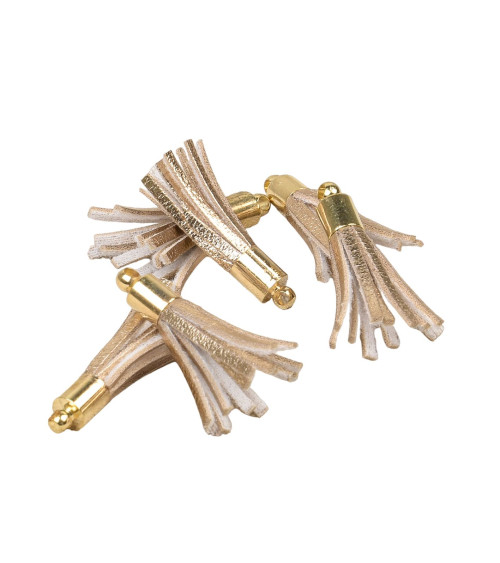 Mini pompoms 6 pieces rose gold 2.5cm