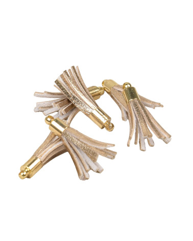 Mini pompoms 6 pieces rose gold 2.5cm