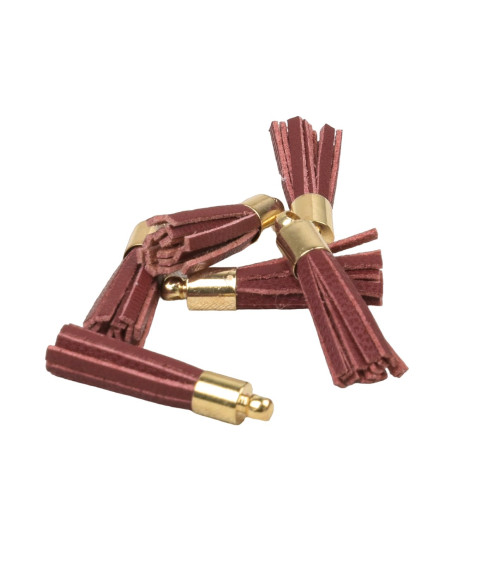 Mini pompons 6 pièces rouge bordeaux  2,5cm