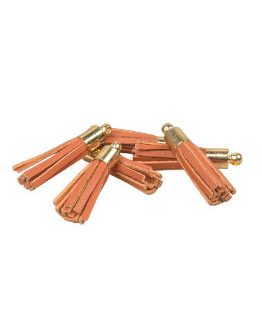 Mini pompons 6 pièces orange 2,5cm
