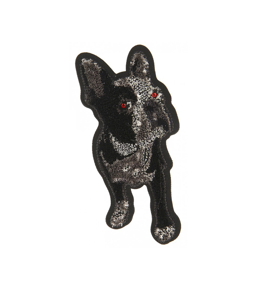 Large bulldog iron-on patch