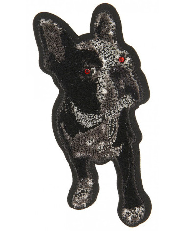 Large Bulldog Iron-on Badge