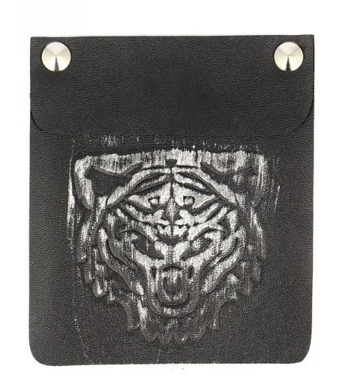 Ecusson à coudre grand patch relief tigre gris et noir