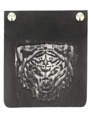 Ecusson à coudre grand patch relief tigre gris et noir