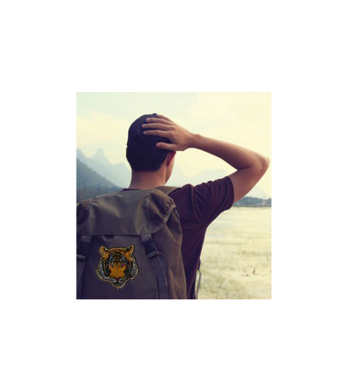 Large tiger iron-on patch 9cm
