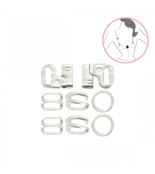 Transparent bra clips set