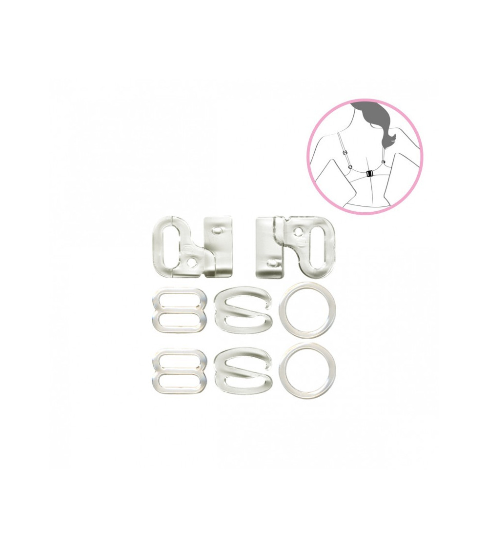 Set attaches soutien-gorge transparent Set attaches soutien-gorge transparent
