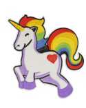 Ecusson thermocollant grande licorne Arc en ciel 13.5cm