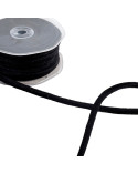 Bobine 10m cordon velours noir 8mm