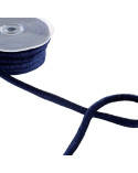 Bobina de 10m de cordón de terciopelo azul marino de 8mm