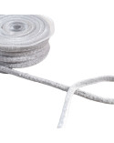 Bobine 10m cordon velours gris moyen 8mm