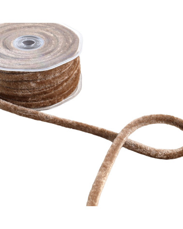 10 m Spule beige Samtschnur 8 mm