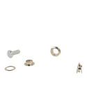 Lot de 10 oeillets 15mm couleur argent et outil