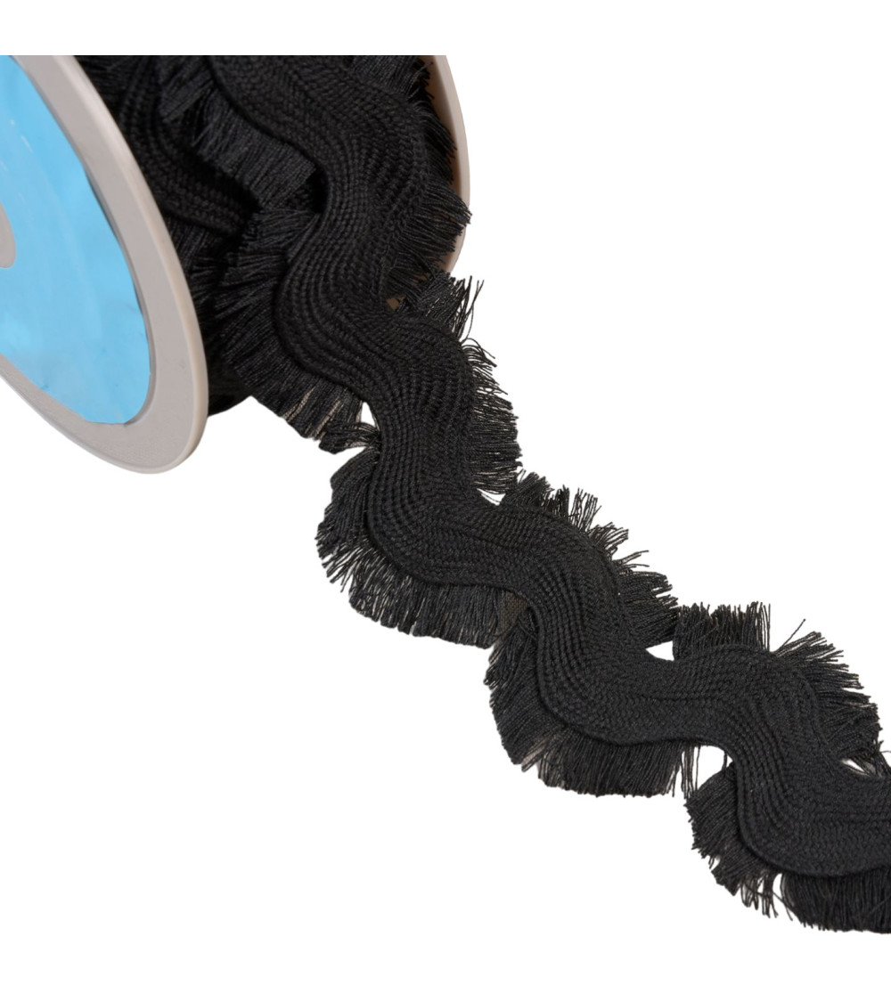 10m spool black fringed serpentine 60mm