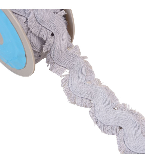 10m reel light gray fringed serpentine 60mm