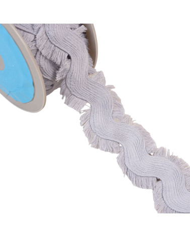 10m spool of light grey fringed serpentine 60mm