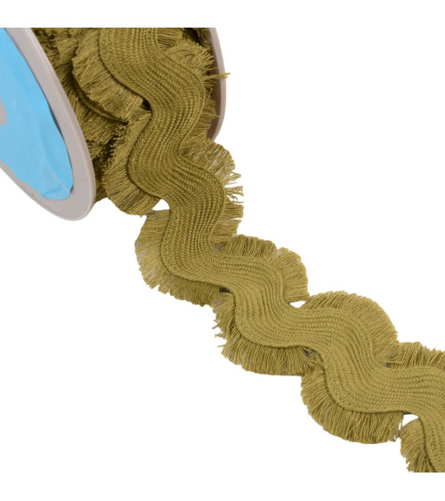 10m coil khaki green fringed serpentine 60mm