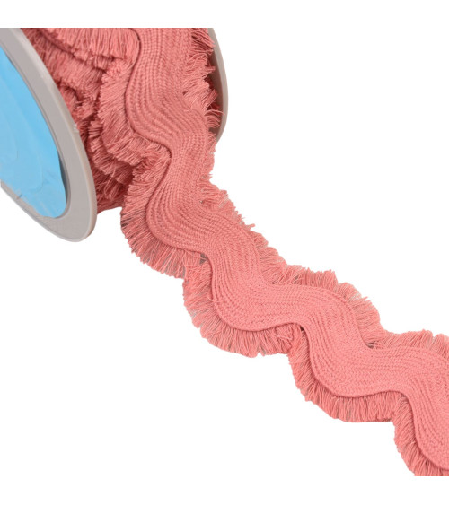 10m spool fringed serpentine old pink 60mm