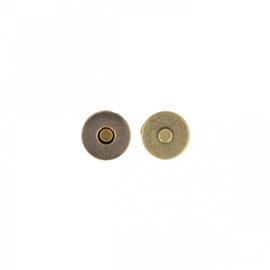 Lot de 2 fermoirs magnet à rivets couleur or antique 19mm