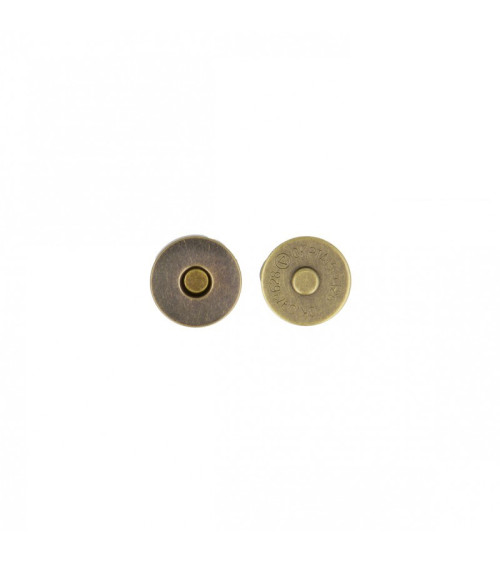 Lot de 2 fermoirs magnet à rivets couleur or antique 19mm