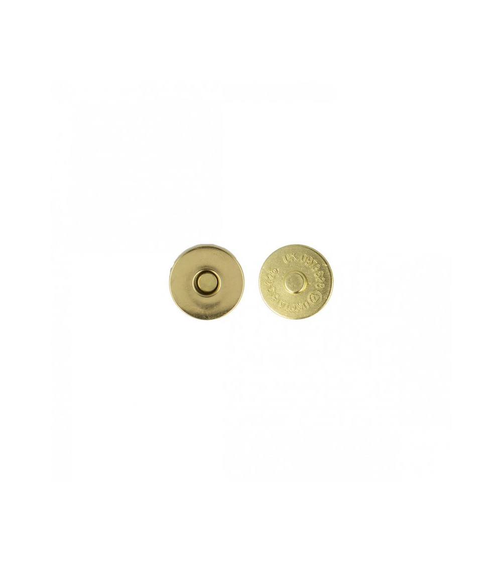 Set of 2 magnetic clasps with gold-colored rivets 19mm